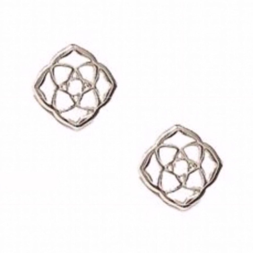 Kendra Scott • Dira Logo Earrings • Silver - Picture 1 of 6